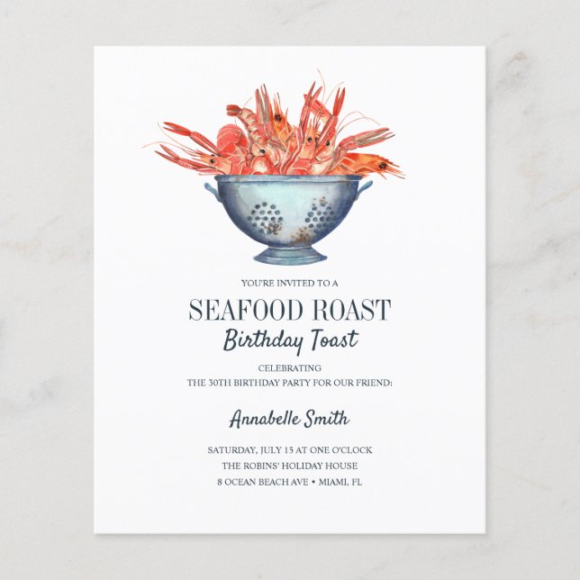 Budget Küsten SEAFOOD Roast Birthday Party (Vorderseite)