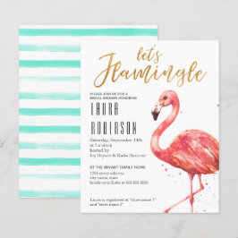 Budget Lasst uns Flamingle Bridal Dusche Einladung