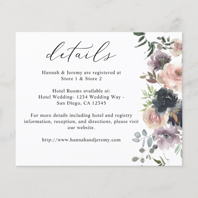 Budget Lavendel Lila, Marine, rosa Blumendetails Flyer (Vorne)