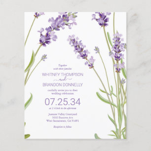 Budget Lavender Floral Wedding Einladung