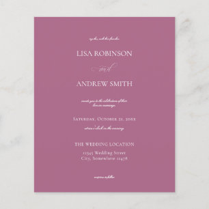 Budget Lavender Lila 2 Calligrafy Wedding Flyer