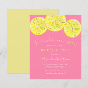 Budget Lemon Citrus Bridal Dusche Einladung