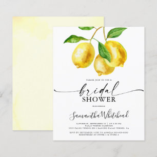 Budget Lemon Fruit Bridal Dusche Einladung