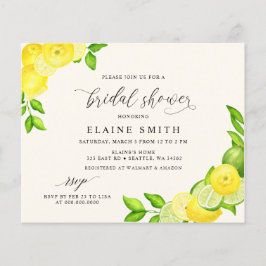 Budget Lemon Limon Citrus Bridal Dusche Einladung