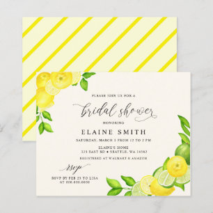 Budget Lemon Limon Citrus Bridal Dusche Einladung