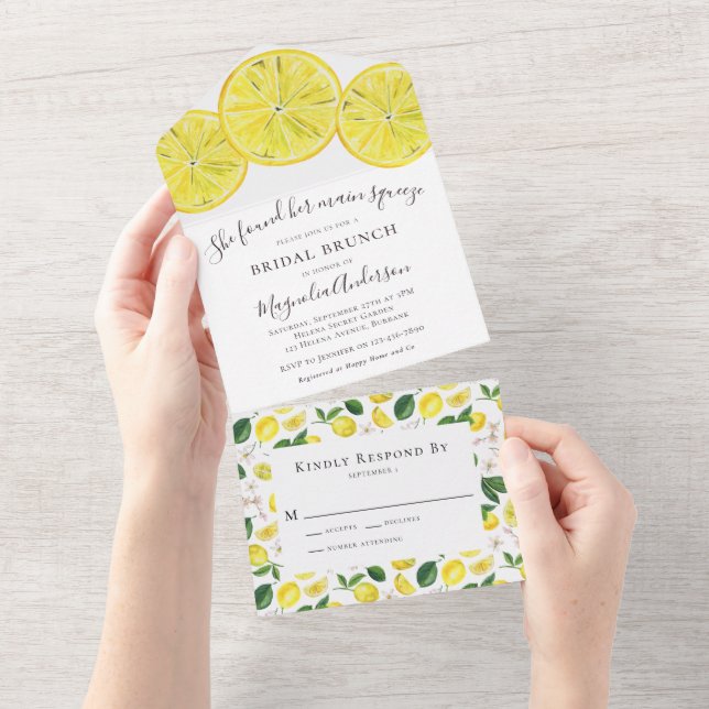 Budget Lemon Main Squeeze Brautparty All In One Einladung (Abreißen)