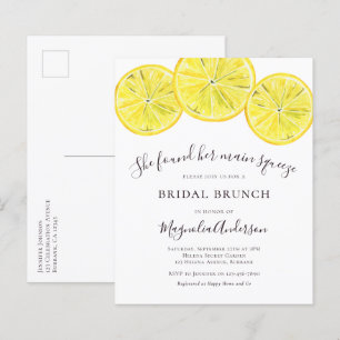 Budget Lemons Bridal Brunch Invitation de carte po