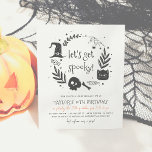 Budget Let's Get Spooky Halloween Birthday Party<br><div class="desc">Halloween birthday party invitations. This modern design features a hand-drawn frame of Halloween elements: a spider, cobwebs, a black cat, a witch's hat, a skull, bones, candy, and more! Inside, it reads "let's get spooky!" in a cute decorative font. Below that, the event information starts with "Join us for a...</div>