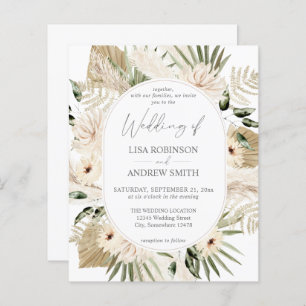 Budget LG Text Boho Pampas Grass Floral Wedding
