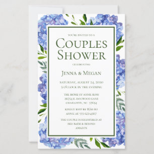 Budget LGBTQ Blue Hydrangeas Paare Dusche