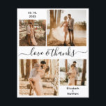 Budget Liebe und danke Collage Wedding Vielen Dank Flyer<br><div class="desc">Elegante, moderne, minimalistisch schwarz-weiß Hand geschrieben 4 Foto Collage personalisiert Hochzeit Dank Ihnen personalisiert günstigen günstigen Low-Budget THIN-Karte. ***BITTE BEACHTEN SIE, SCROLL DOWN FÜR WEITERE INFO!**** Stilvolle Hochzeitskartentafel mit vier (4) Foto vorne und einem (1) Foto auf der Rückseite. Mit dem Text "Liebe und Dank" in einer kursiven Hand gezeichnet...</div>