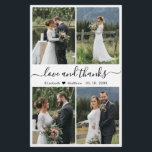 Budget Liebe und danke Collage Wedding Vielen Dank Flyer<br><div class="desc">Elegante, minimalistisch schwarz-weiß Hand geschrieben 4 Foto Collage personalisiert Hochzeit Dank Ihnen personalisiert günstigen Low-Budget THIN-Karte. ***BITTE BEACHTEN SIE, SCROLL DOWN FÜR WEITERE INFO!**** Stilvolle Hochzeitskartentafel mit vier (4) Foto vorne und einem (1) Foto auf der Rückseite. Mit dem Text "Liebe und Dank" in einer Wirblen Hand geschrieben Typografie Swash...</div>