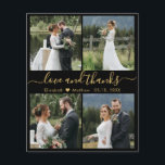 Budget Liebe und danke Collage Wedding Vielen Dank Flyer<br><div class="desc">Elegante, minimalistisch schwarz und gold Hand geschrieben 4 Foto Collage personalisiert Hochzeit Dank Ihnen personalisiert günstigen günstigen Low-Budget THIN-Karte. ***BITTE BEACHTEN SIE, SCROLL DOWN FÜR WEITERE INFO!**** Stilvolle Hochzeitskartentafel mit vier (4) Foto vorne und einem (1) Foto auf der Rückseite. Mit dem Text "Liebe und Dank" in einer Wirblen Hand...</div>