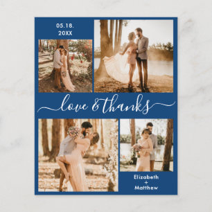 Budget Liebe und danke Collage Wedding Vielen Dank Flyer