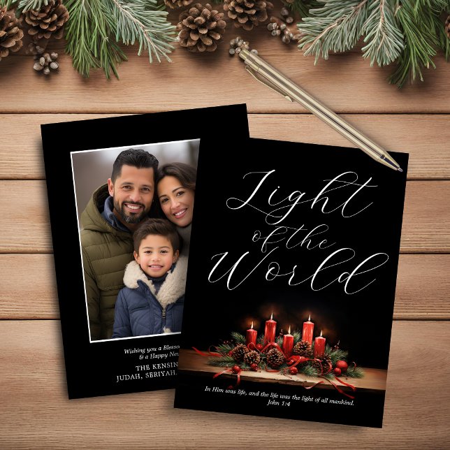 Budget Light of the World Bible Verse Weihnachten (Budget Light of the World Bible Verse Christmas Card)