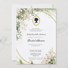 Budget Lila Florals Bridgerton Brautparty Einladung