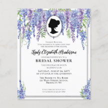 Budget Lila Florals Regency Era Brautparty