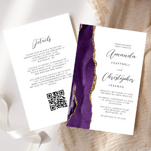 Budget Lila Gold Achat QR Code Hochzeit