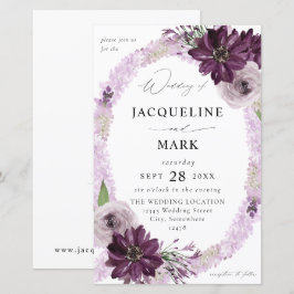 Budget Lila & Lavender Floral Ring Wedding MED