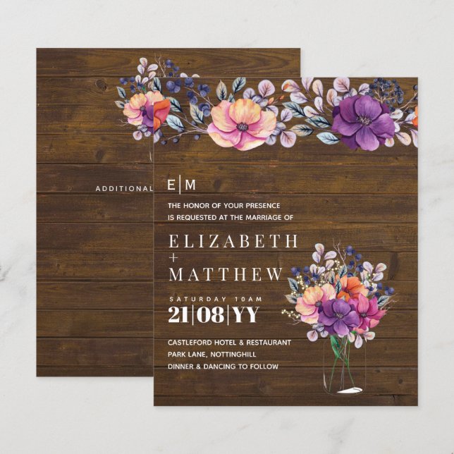 BUDGET Lila Orange Dusk bis Morgendämmerung Einlad (Vorne/Hinten)