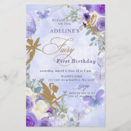 Budget Lila Schmetterlinge Fairy First Geburtstag