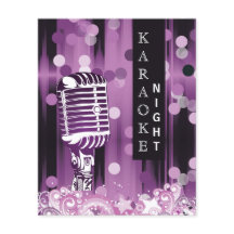 Budget Lila Sweet 16 Karaoke Einladung