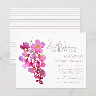 Budget Lila Wisteria Watercolor Brautparty