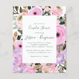 Budget Lilac Pink Floral Stripe Paare Dusche