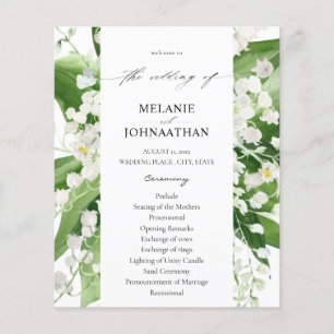 Budget Lily of the Valley Floral Wedding Zeremonie Flyer
