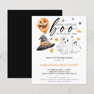 Budget Little Boo Halloween Baby Shower Einladung
