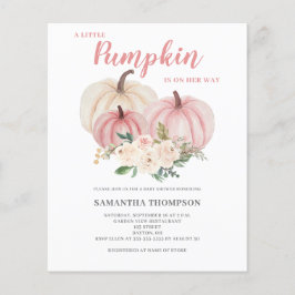 Budget Little Pumpkin Pink Kinderdusche Einladung