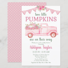 Budget Little Pumpkin Twin Girl Babydusche