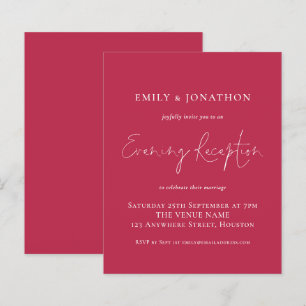 Budget Magenta Wedding Abend Empfang