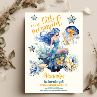 Budget Magic Mermaid Birthday Party Flyer