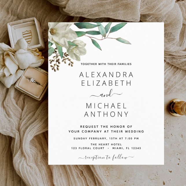 Budget Magnolia Eucalyptus Elegant Wedding (Von Creator hochgeladen)