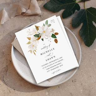 Budget Magnolia White Floral Wedding