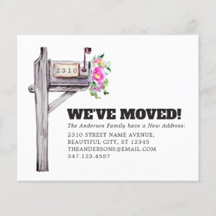 Budget Mailbox Floral Neue Zuhause Moving Ankündig