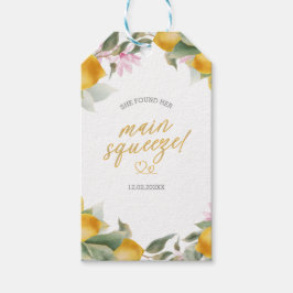 Budget Main Squeeze Lemon Wreath Bridal Shower Geschenkanhänger