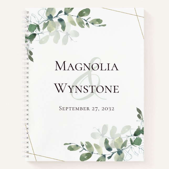 BUDGET Mariage Eucalyptus Green Livre d'or (Devant)