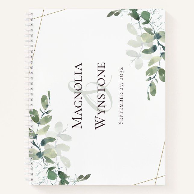 BUDGET Mariage Eucalyptus Green Livre d'or (Devant)
