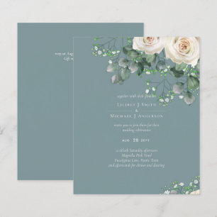 Budget Mariage Feuille de White Roses Sage Eucalyp