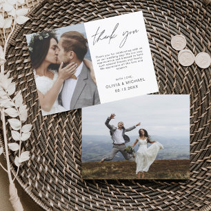 Budget Mariage Merci Cartes Photo Minimaliste