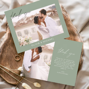 Budget Mariage Sage Green Photo Merci Cartes