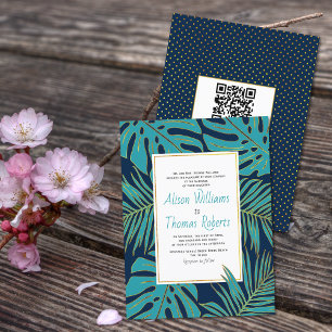 BUDGET Marine turquoise Code QR feuilles faire-par