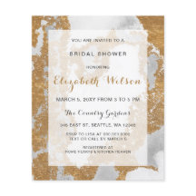 Budget Marmor Gold Bridal Dusche Einladung