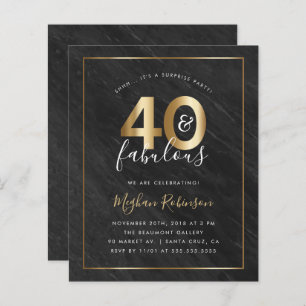 Budget Marmor Gold Überraschung 40. Geburtstag Par