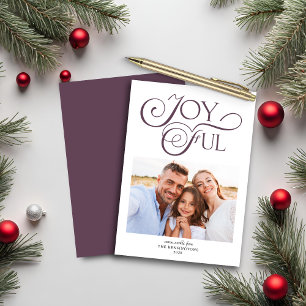 Budget Mauve Lila Joyful Weihnachtsfest Foto