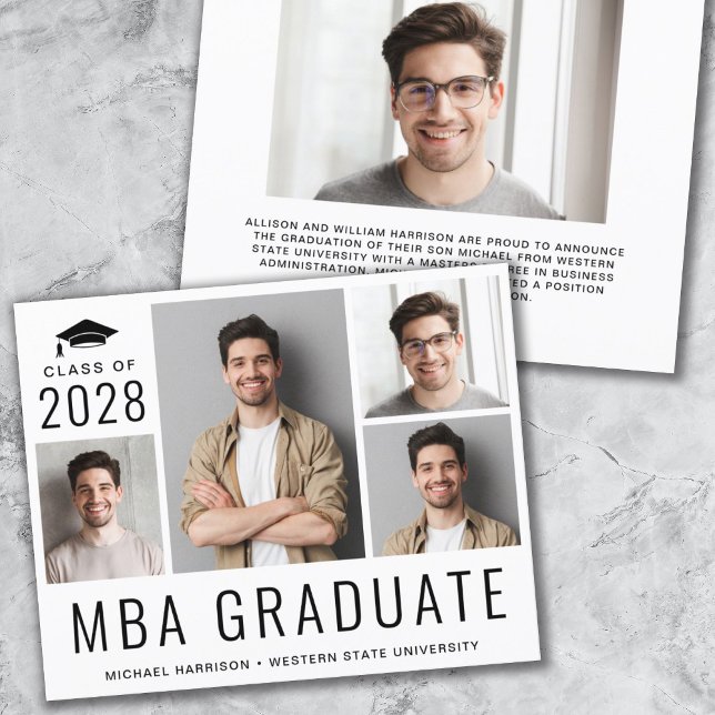 Budget MBA Photo Graduation Announcement (Von Creator hochgeladen)