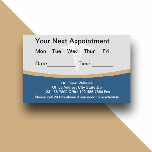 Budget Medical Doctor Ernennung Business Cards Terminkarte