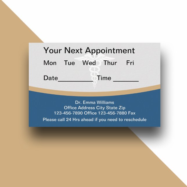 Budget Medical Doctor Ernennung Business Cards Terminkarte (Von Creator hochgeladen)